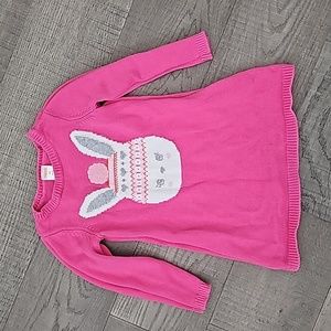 Gymboree snow bunny sweater dress 2t